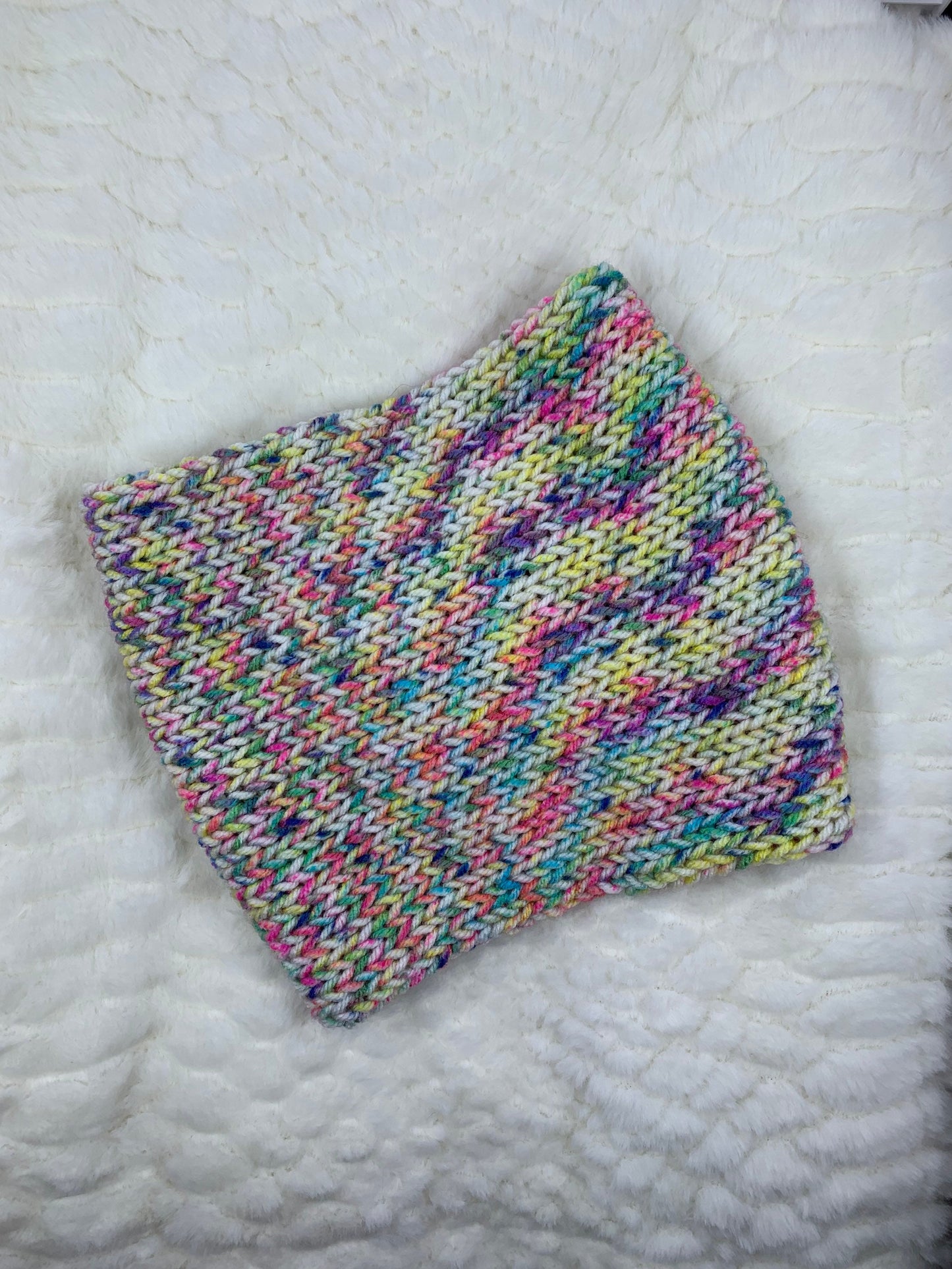 Wide Band Knitted Ear Warmer - Cinched Front