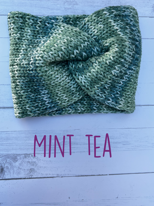 Mint Tea Knitted Ear Warmer
