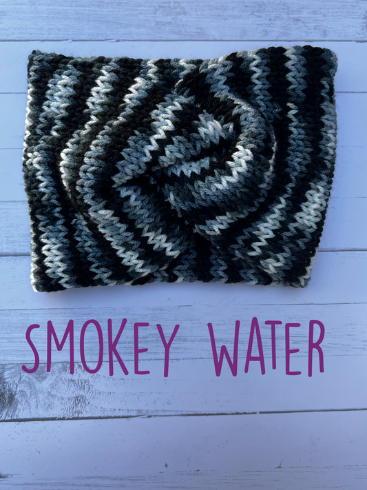 Smokey Water Knitted Ear Warmer