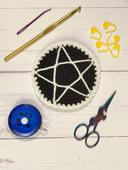 Pentacle Coaster Digital PDF Crochet Pattern