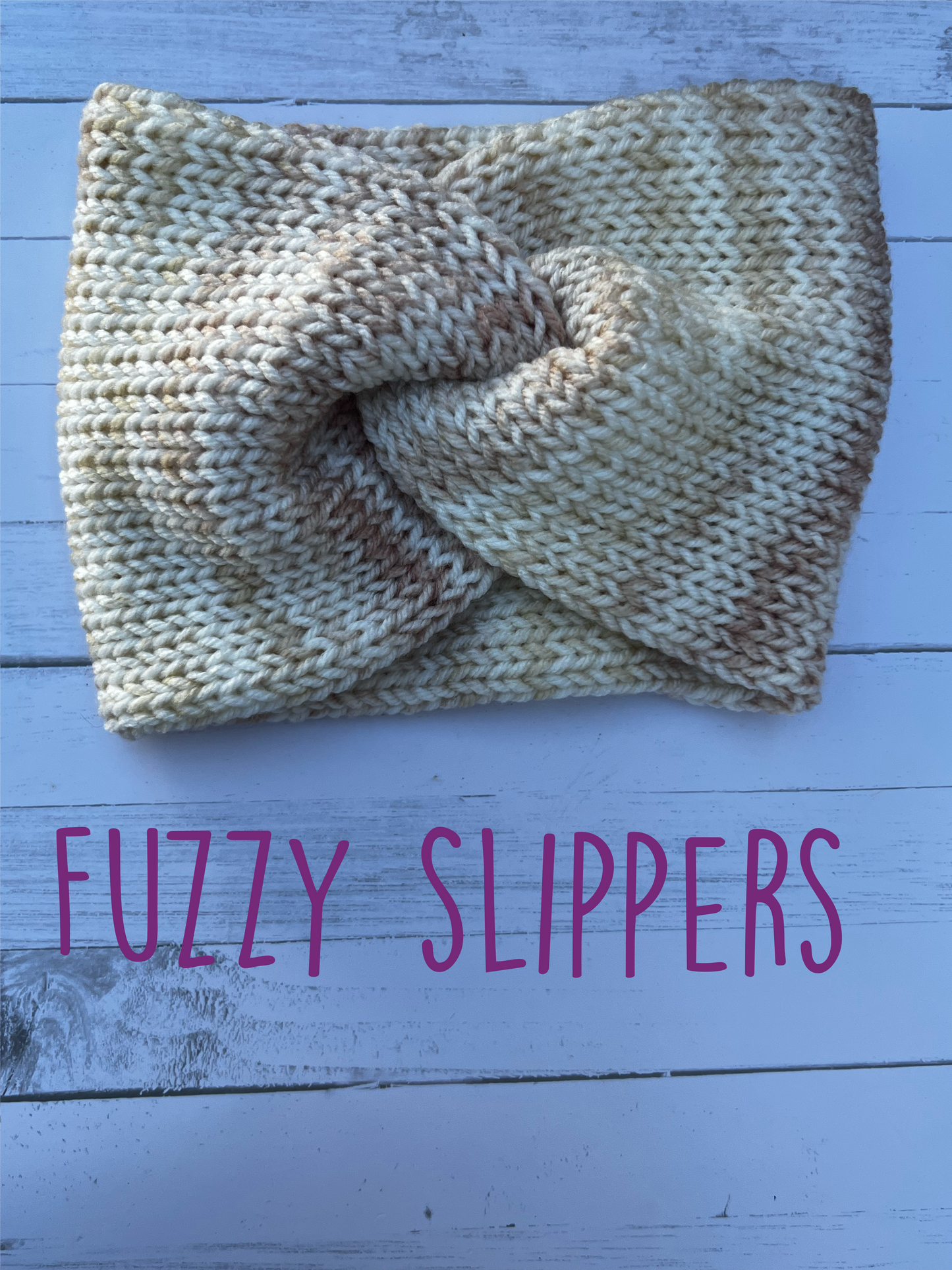Fuzzy Slippers Knitted Ear Warmer #2