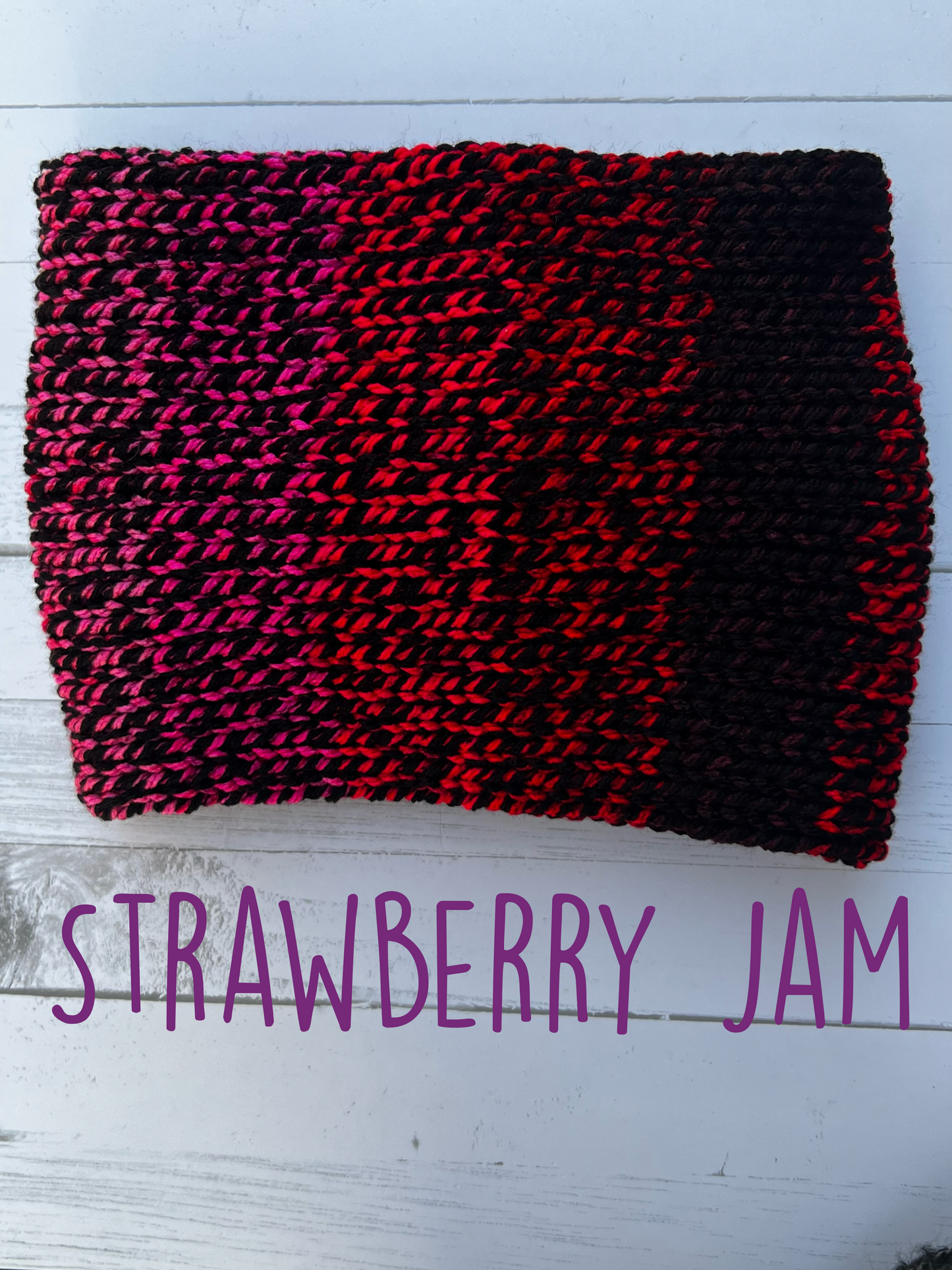 Strawberry Jam Knitted Ear Warmer #1