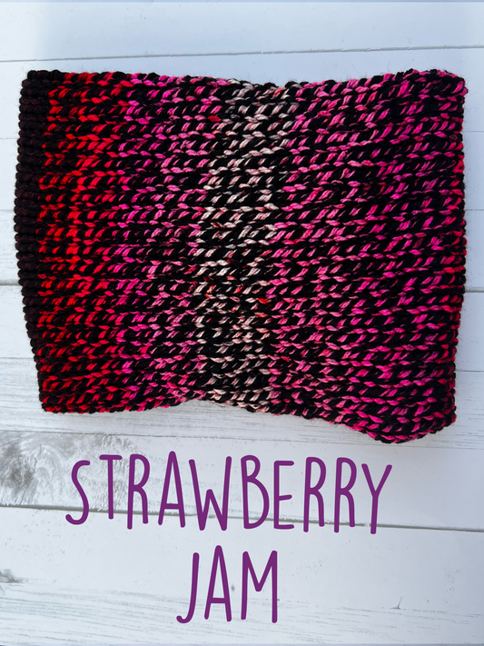 Strawberry Jam Knitted Ear Warmer #2
