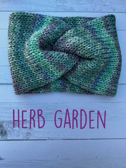 Herb Garden Knitted Ear Warmer
