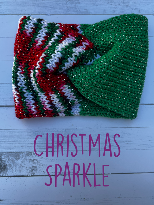 Christmas Sparkle Knitted Ear Warmer #1