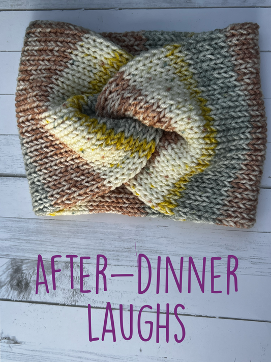 After Dinner Laughs Knitted Ear Warmer #2