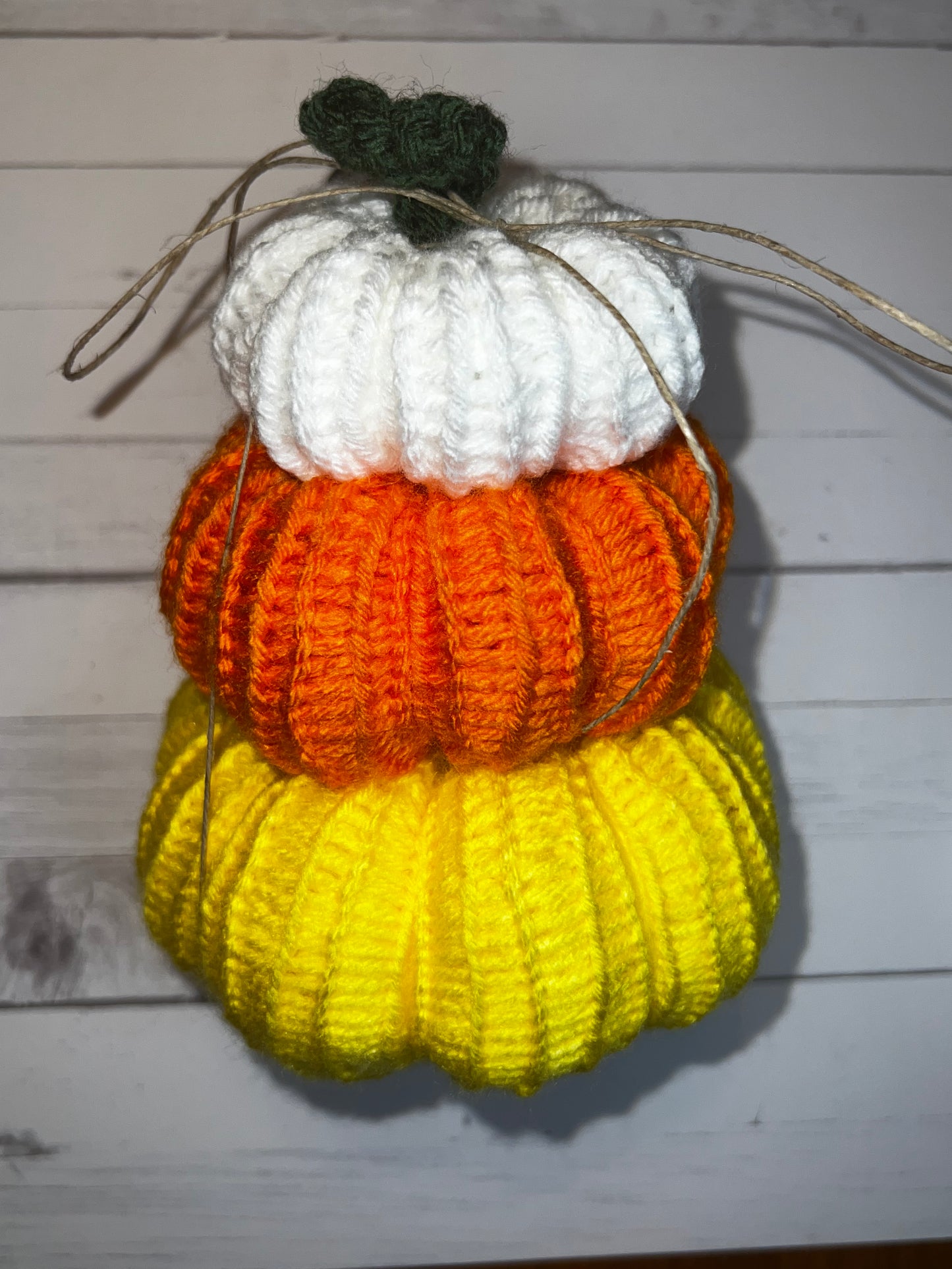 Candy Corn Pumpkin Stack - Small