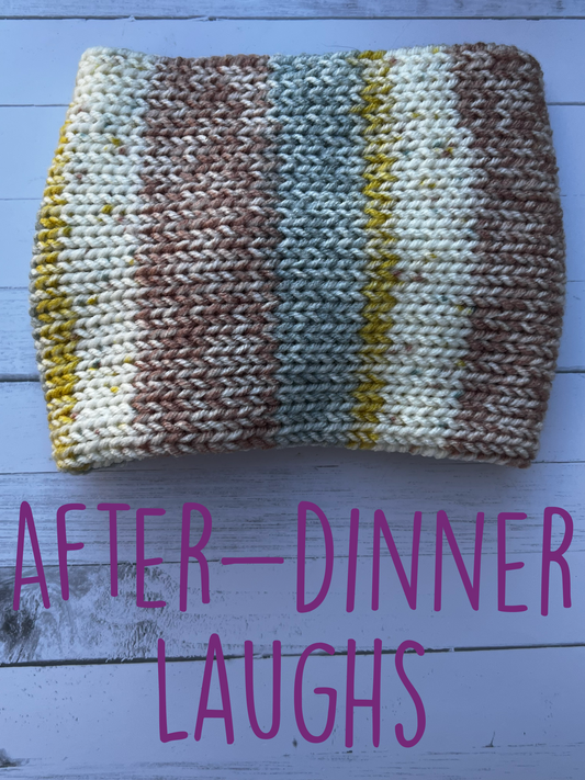 After Dinner Laughs Knitted Ear Warmer #1