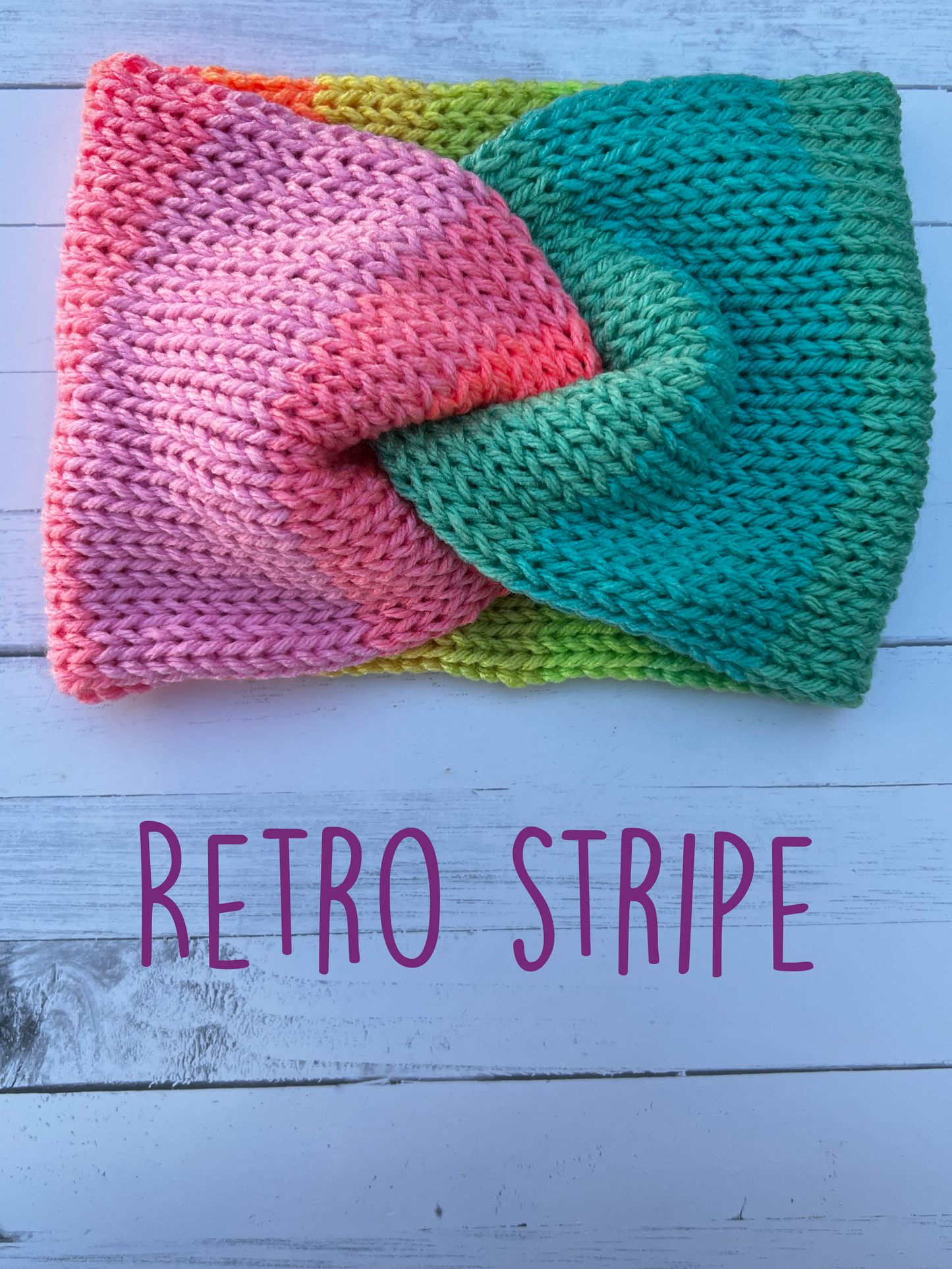 Retro Stripe Knitted Ear Warmer #1