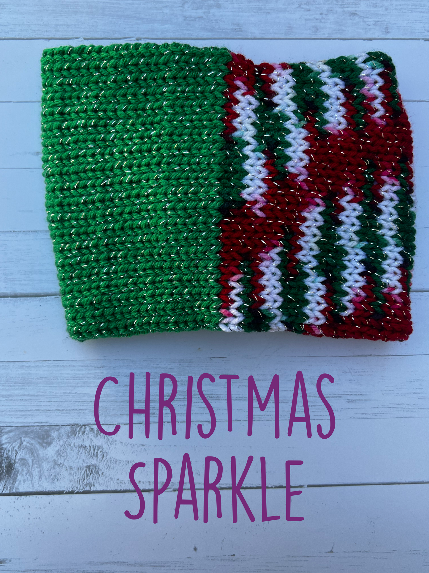 Christmas Sparkle Knitted Ear Warmer #1